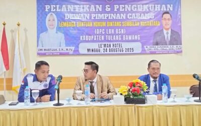 DPC LBH Bintang Sembilan Nusatara Tulang Bawang Lampung Resmi Di Kukuhkan